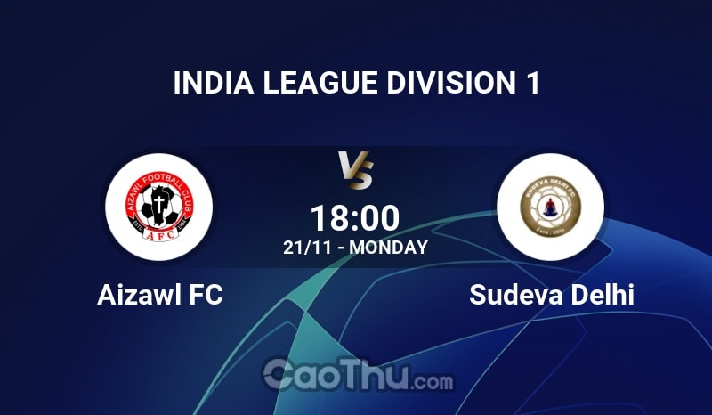 Nhận định kèo bóng đá, dự đoán kết quả trận đấu Aizawl FC vs Sudeva Delhi, 18h00 ngày 21/11