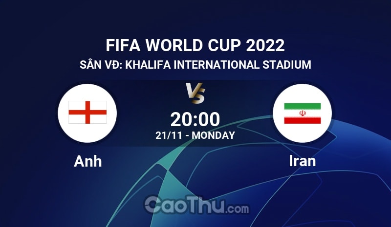 Nhận định kèo bóng đá, dự đoán kết quả trận đấu Anh vs Iran, 20h00 ngày 21/11