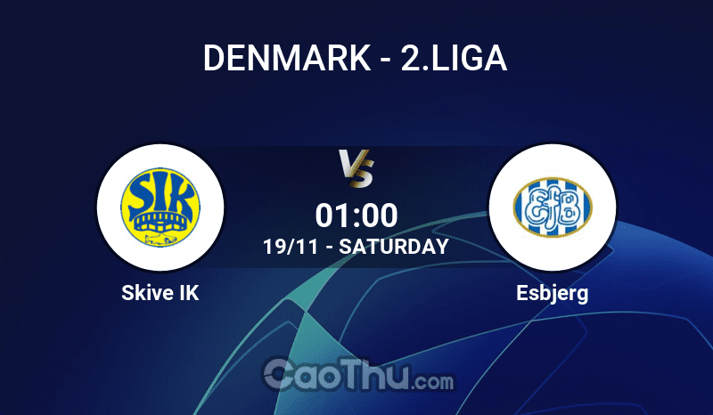 Nhận định kèo bóng đá, dự đoán kết quả trận đấu Skive IK vs Esbjerg, 01h00 ngày 19/11